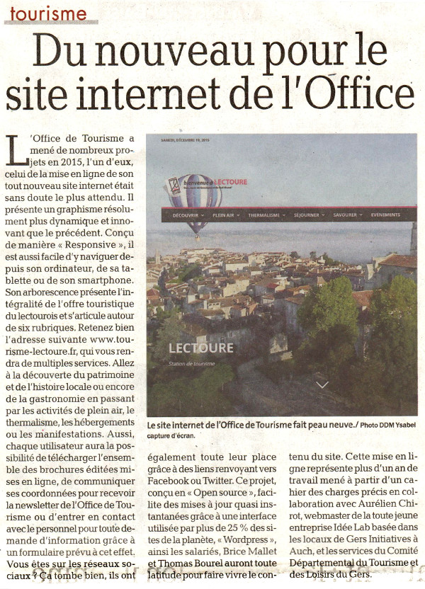 article La Dépèche web